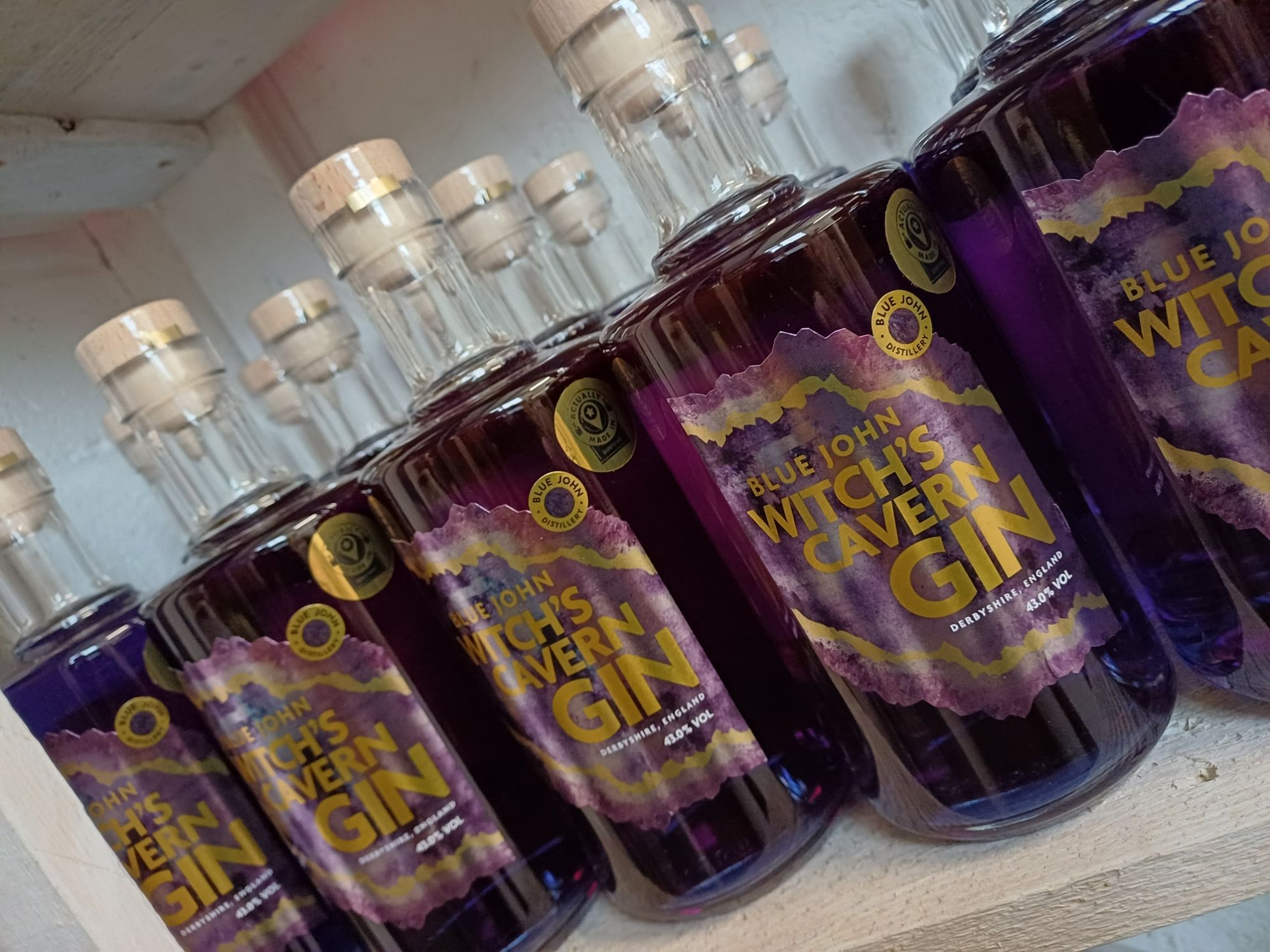 Blue John Gin labels Blue John Gin labels